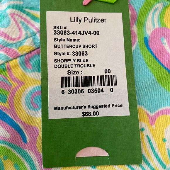 Lilly Pulitzer Buttercup Shorts size 00 NWT - Picture 3 of 4